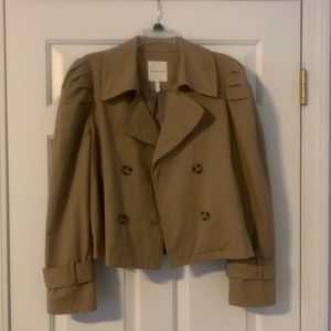 Womens Avec Les Filles Crop Trench Coat